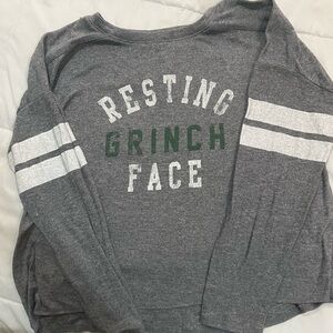 Gray Long Sleeve Graphic Tee